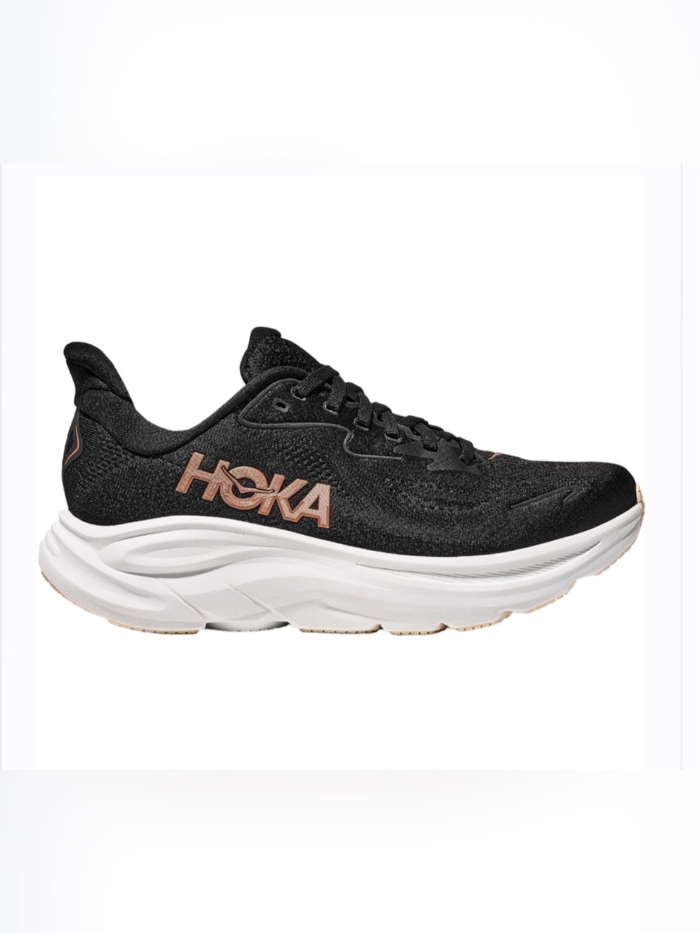 Hoka Clifton 10 Women's Athletic Shoes
Black/Rose Gold sz 10,5